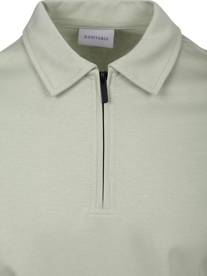 Suitable Poloshirt Silky Light Green - Foto 4