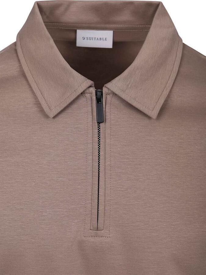 Suitable Poloshirt Silky Taupe - Foto 2