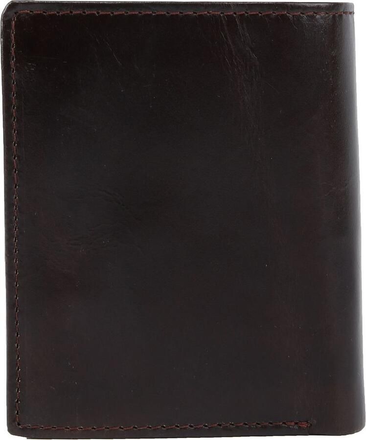 Suitable Portemonnee Nikkei Donkerbruin Leer Skim Proof