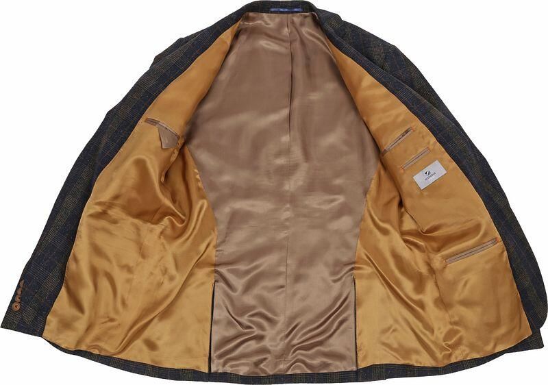 Suitable Blazer Prestige Colbert Deloro Ruit Donkerblauw - Foto 3