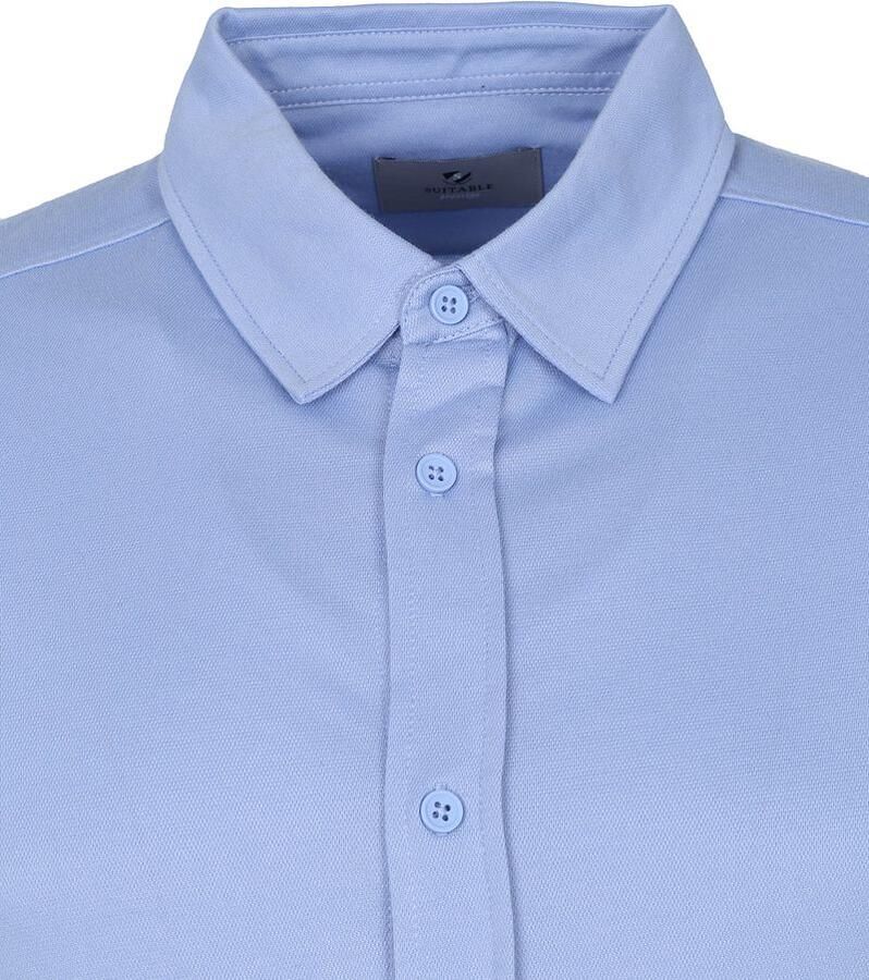 Suitable Prestige Earl Short Sleeve Overhemd Lichtblauw - Foto 2