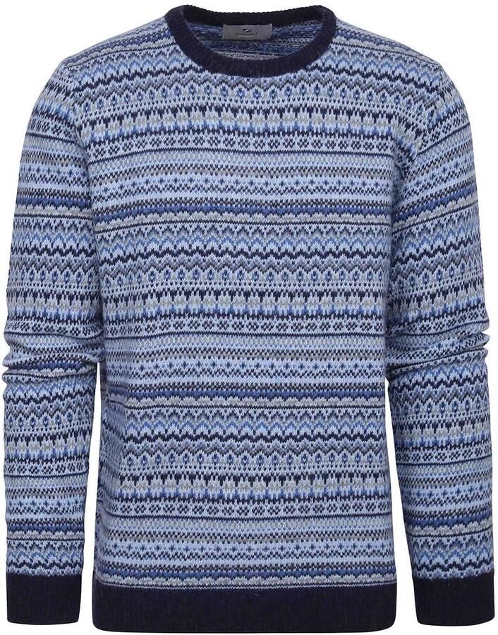Suitable Sweaters Prestige Fair Isle Pullover Blauw