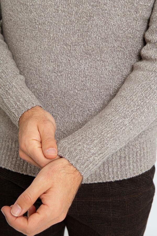 Suitable Pullover Boiled Wool Taupe - Foto 4