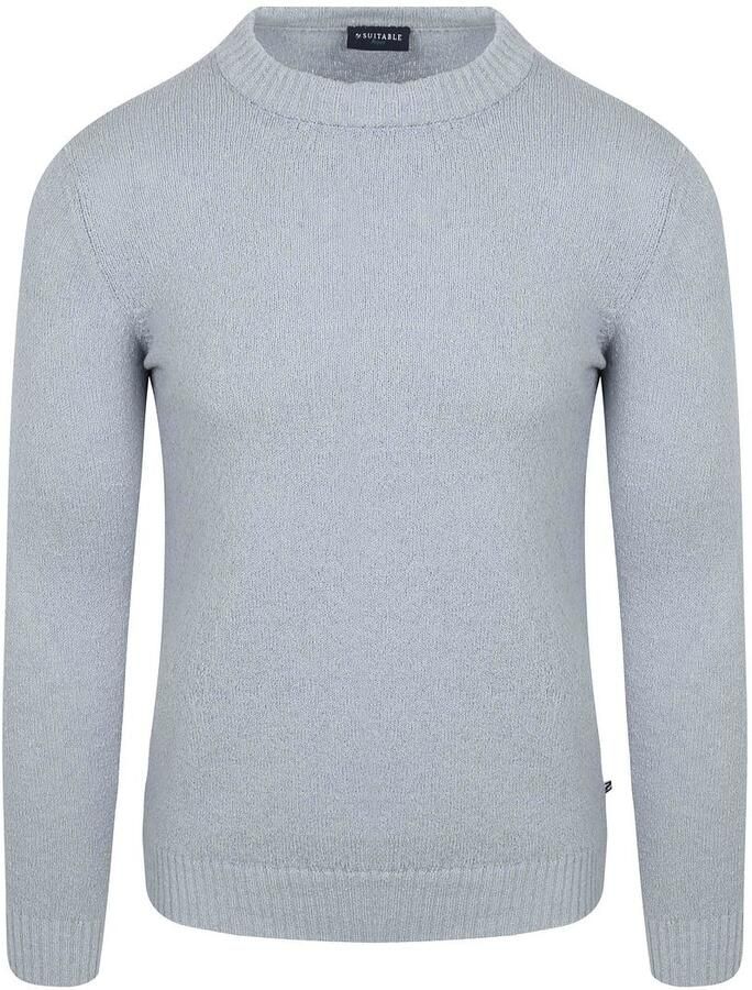 Suitable Pullover Bouclé Blauw