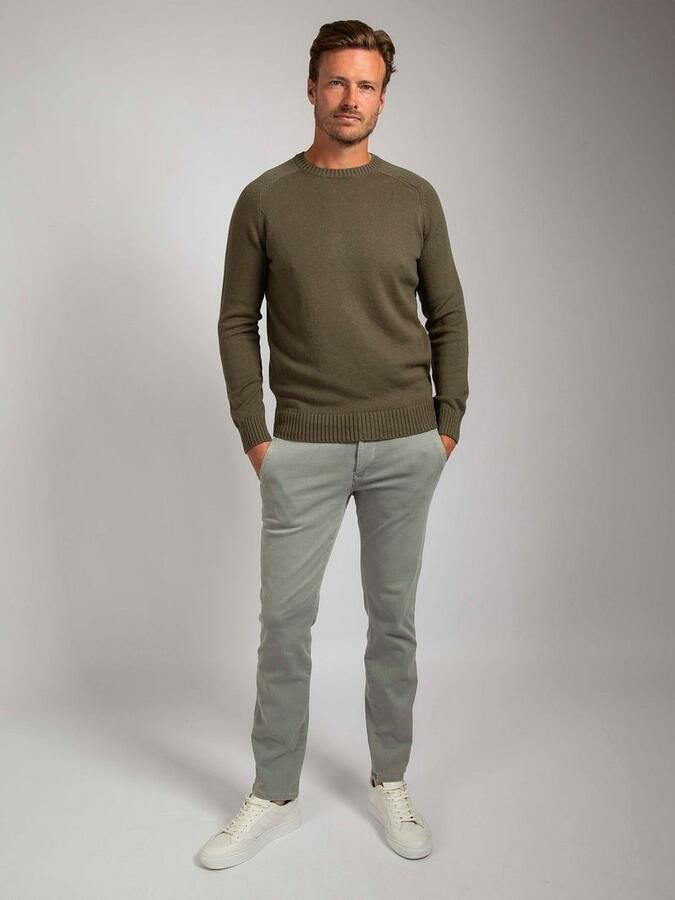 Suitable Pullover Raw Olijfgroen