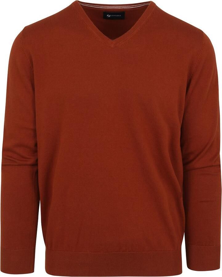Suitable Sweaters Pullover Vini V-Hals Oranje