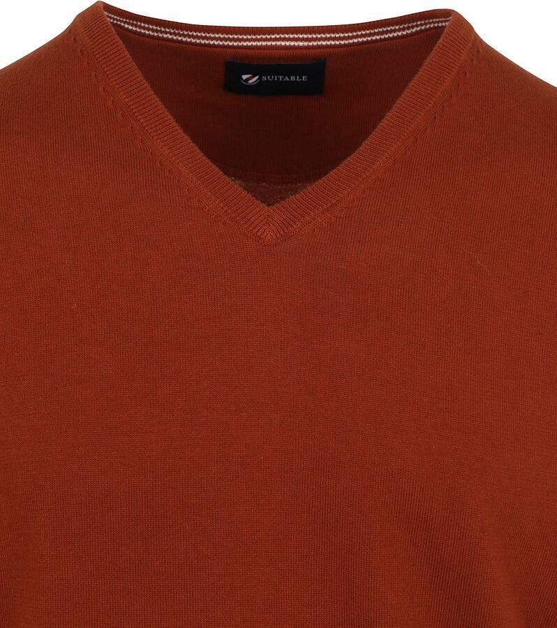 Suitable Sweaters Pullover Vini V-Hals Oranje - Foto 2