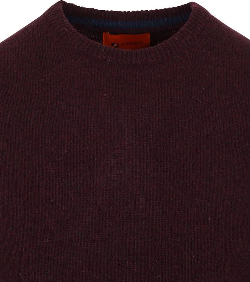 Suitable Pullover Wol O-Hals Bordeaux - Foto 2
