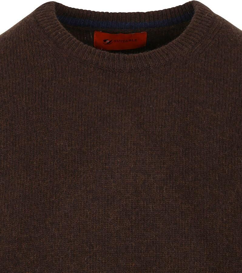 Suitable Pullover Wol O-Hals Bruin - Foto 2