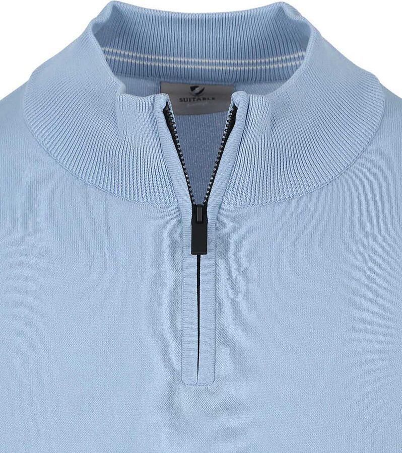 Suitable Race Half Zip Trui Lichtblauw