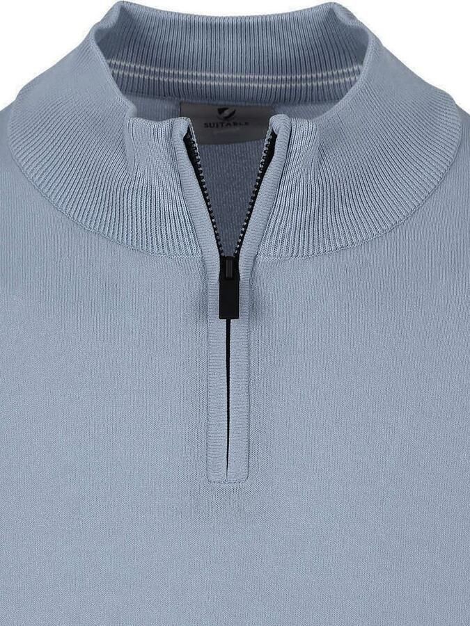Suitable Sweater Race Half Zip Trui Steel Blue - Foto 3