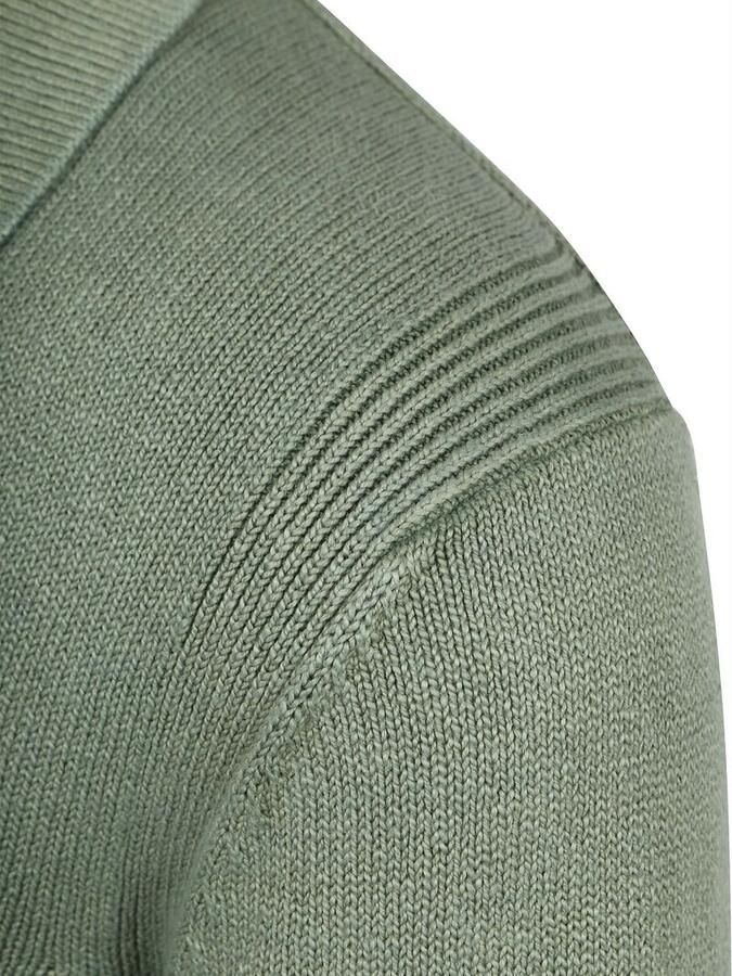 Suitable Polo Shirt Lange Mouw Raw Trui Riva Knit Groen - Foto 5