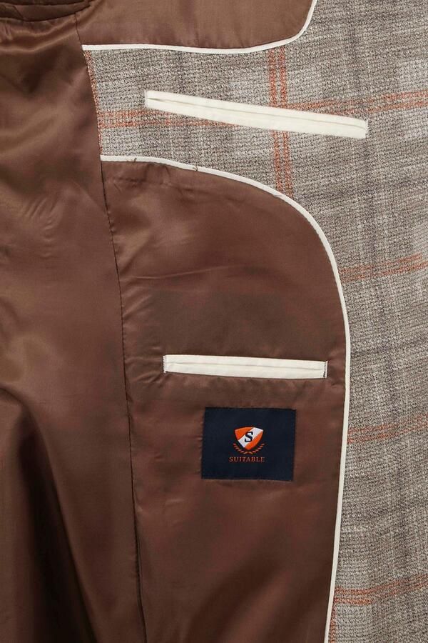 Suitable Respect Colbert Fame Jersey Ruit Flex Bruin - Foto 3
