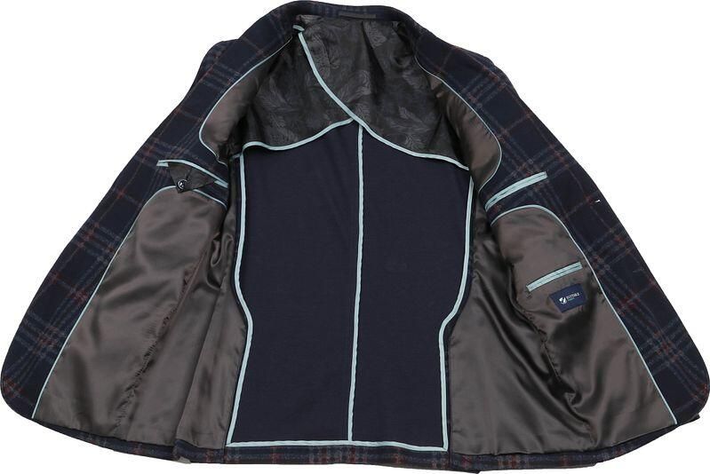 Suitable Respect Colbert Montreal Ruit Flex Donkerblauw - Foto 2