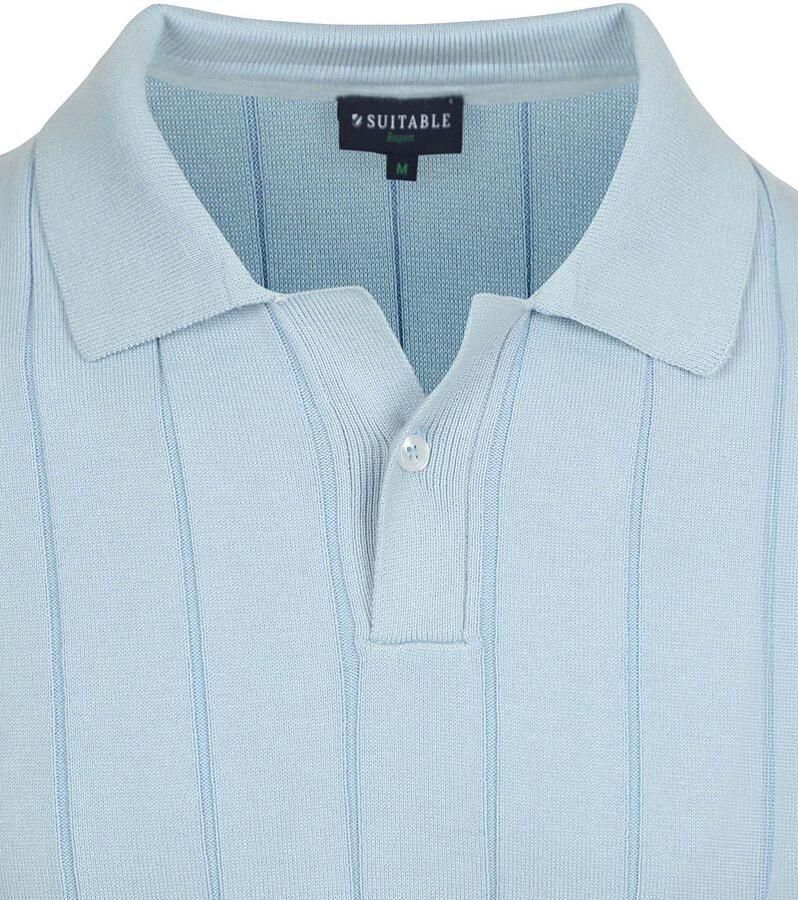Suitable Respect Polo Drop Needle Lichtblauw - Foto 2