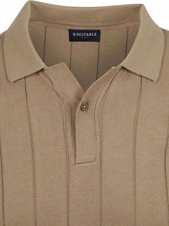 Suitable Respect Polo Drop Needle Taupe - Foto 4
