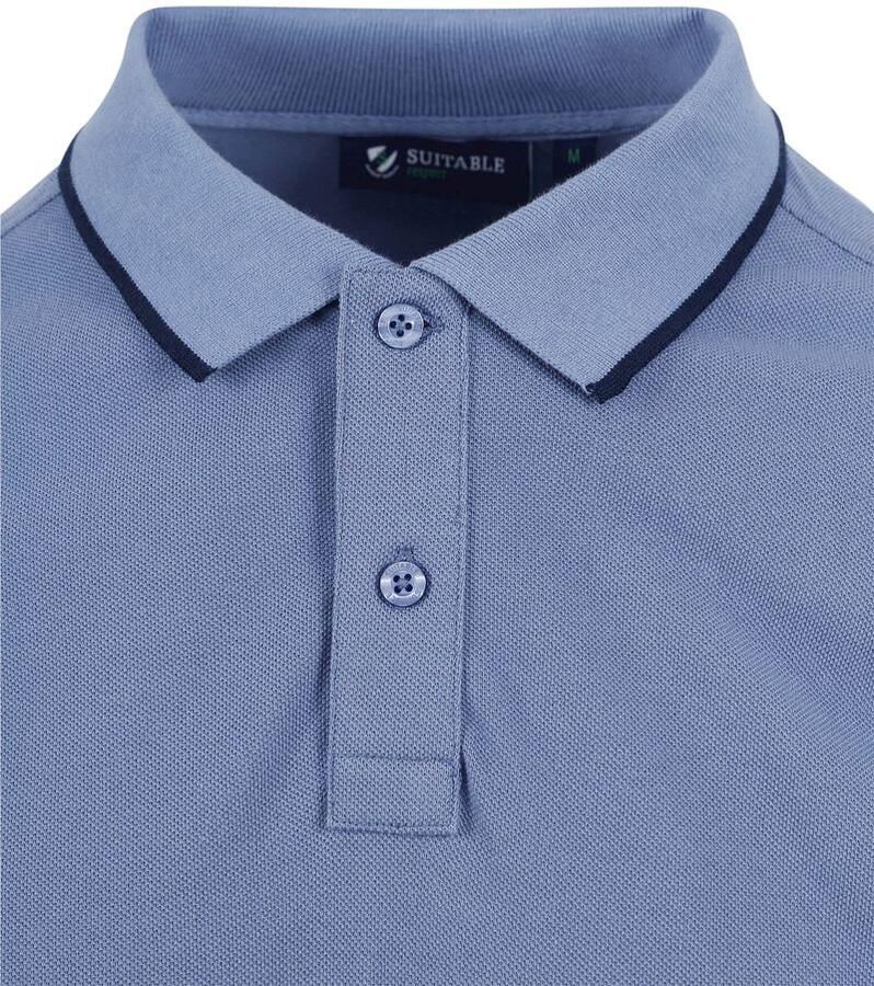 Suitable Respect Polo Tip Ferry Blauw - Foto 2