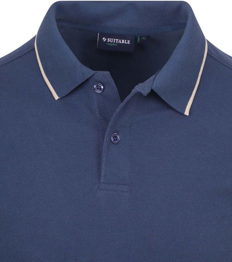 Suitable Respect Polo Tip Ferry Denim Blauw - Foto 2