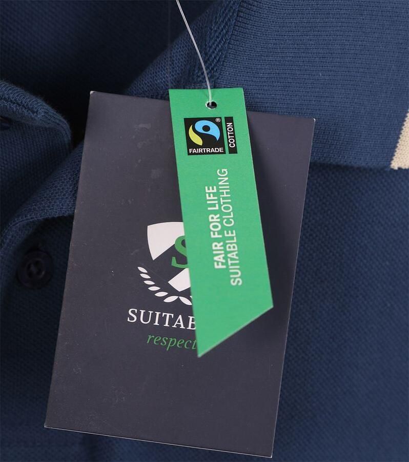 Suitable Respect Polo Tip Ferry Denim Blauw - Foto 3