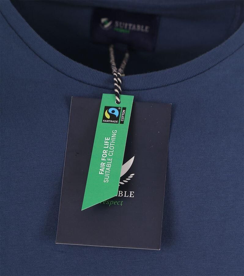 Suitable Respect T-shirt Jim Denim Blauw - Foto 3