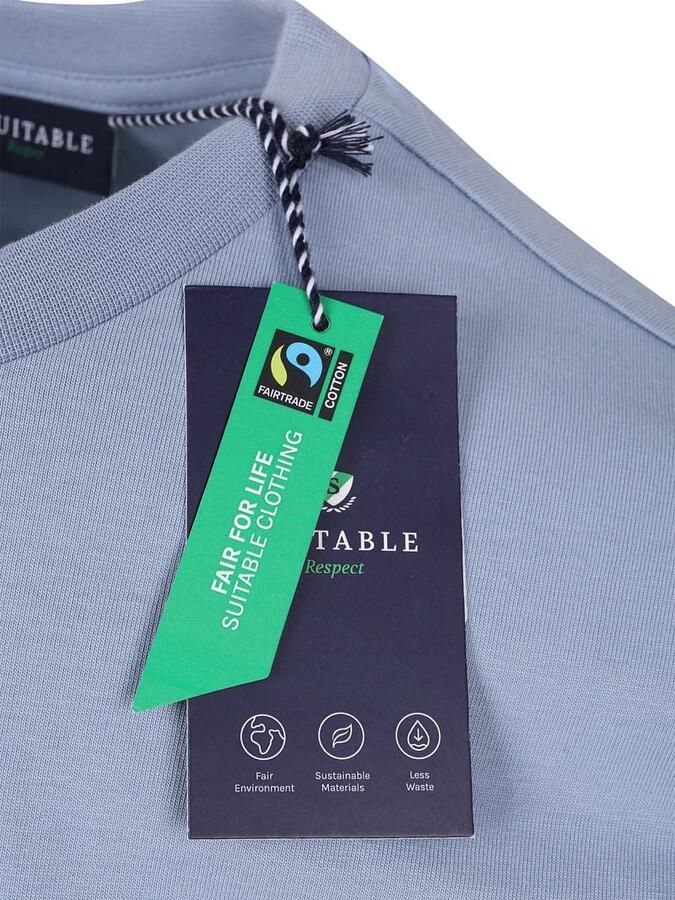 Suitable Respect T-shirt Tim Lichtblauw - Foto 3