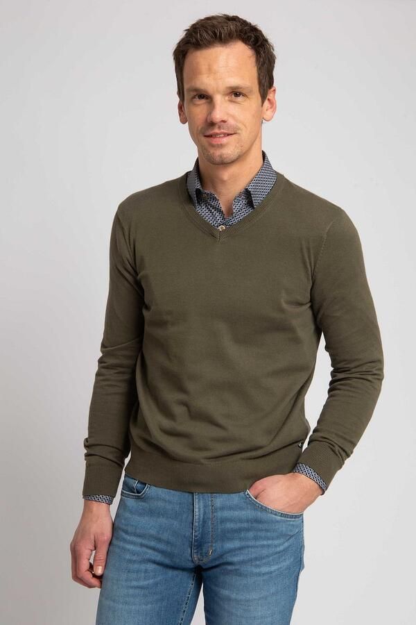 Suitable Respect Vinir Pullover Olijfgroen - Foto 5