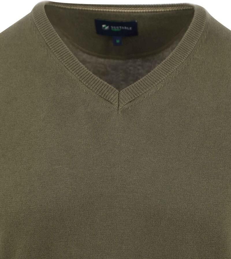 Suitable Respect Vinir Pullover Olijfgroen - Foto 4