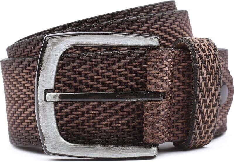 Suitable Riem Structuur Leer Bruin - Foto 3