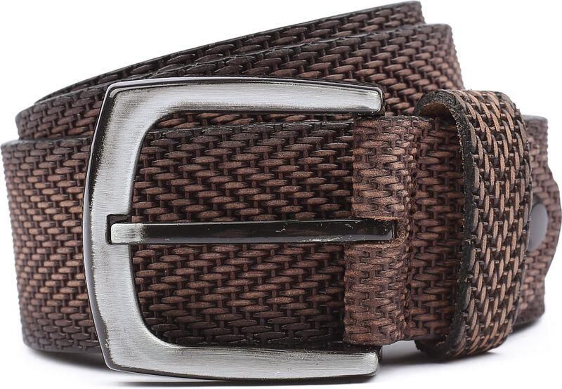 Suitable Riem Structuur Leer Bruin