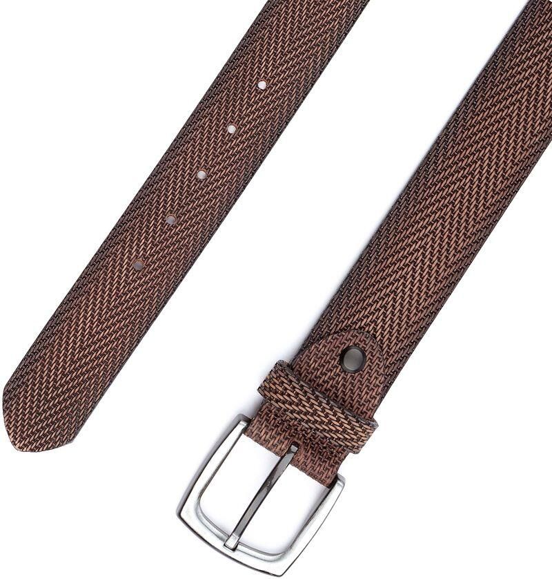 Suitable Riem Structuur Leer Bruin - Foto 2