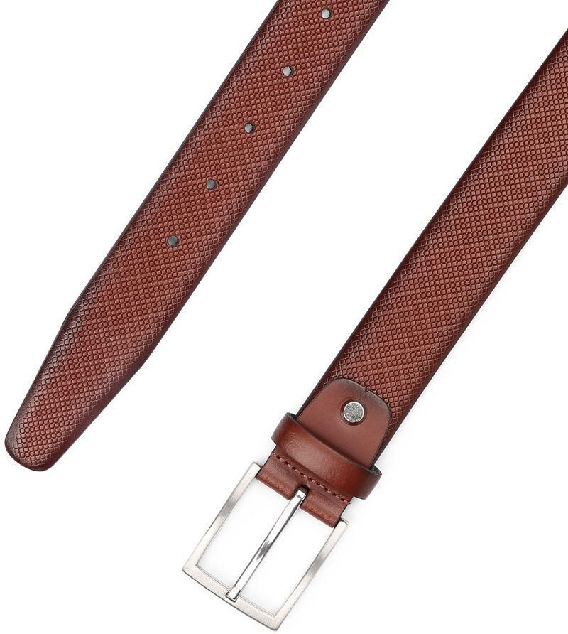 Suitable Riem Structuur Leer Cognac - Foto 2