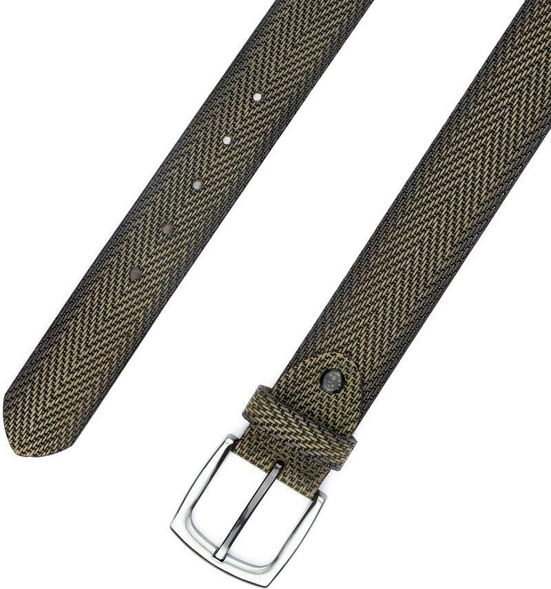 Suitable Riem Structuur Leer Groen - Foto 2