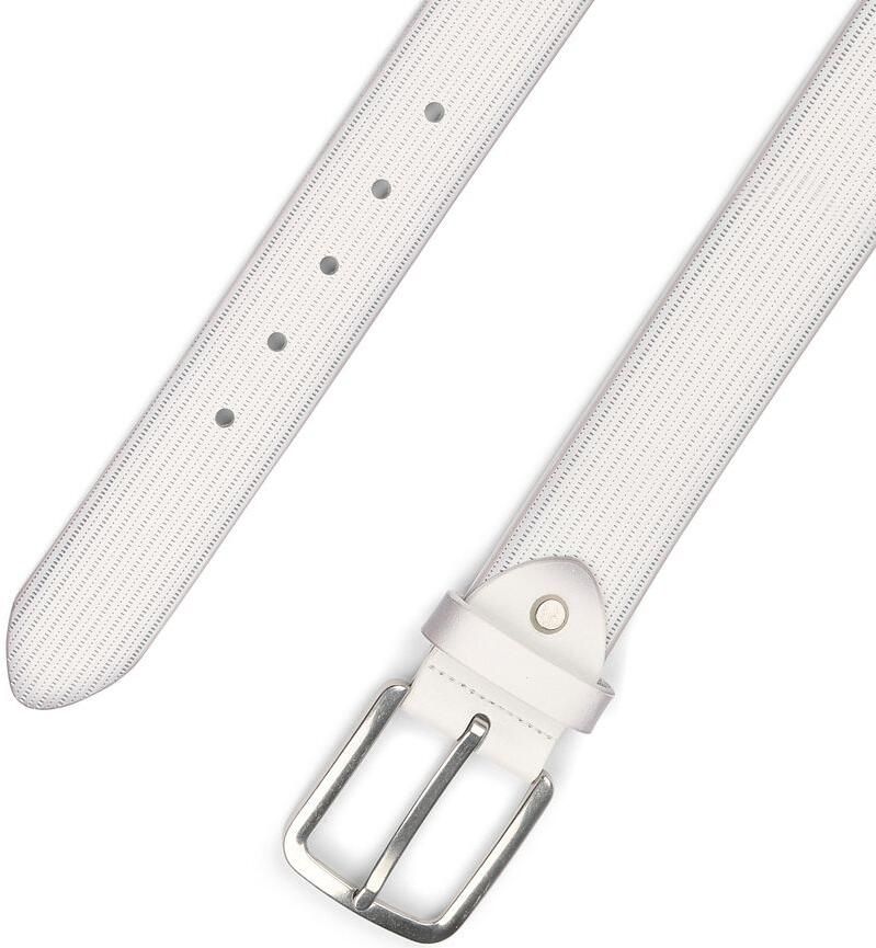 Suitable Riem Structuur Leer Wit - Foto 2