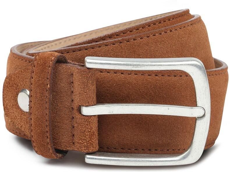 Suitable Riem Suède Leer Cognac