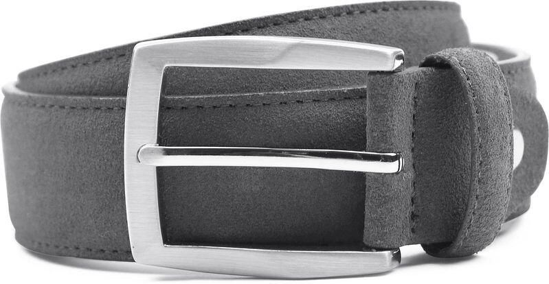 Suitable Riem Suède Leer Grijs