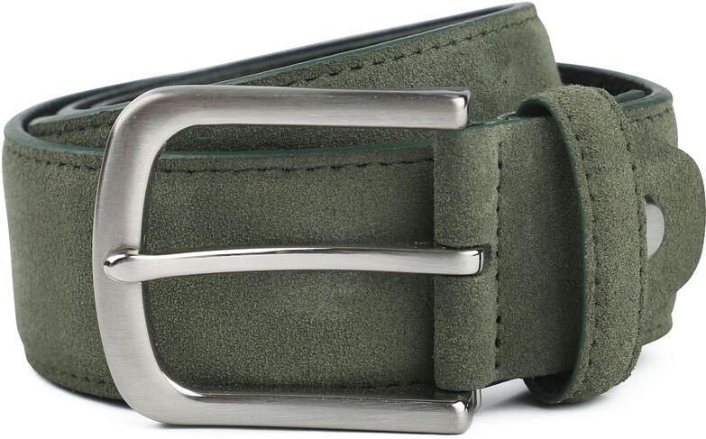 Suitable Riem Suède Leer Groen