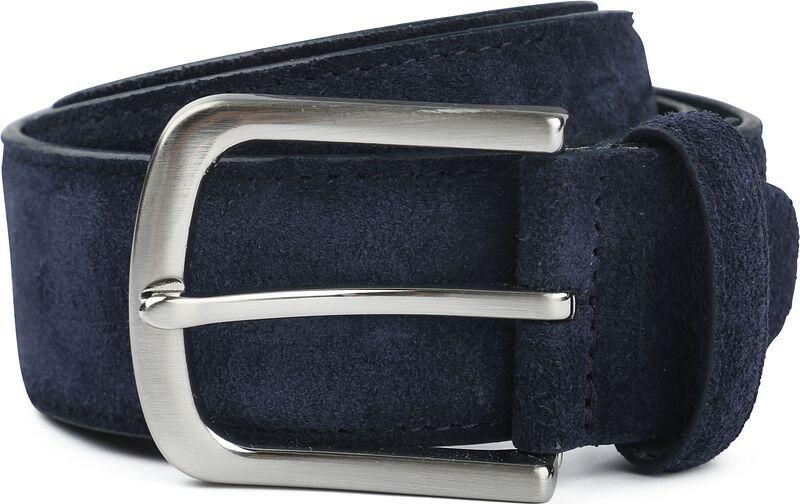 Suitable Riem Suède Leer Navy