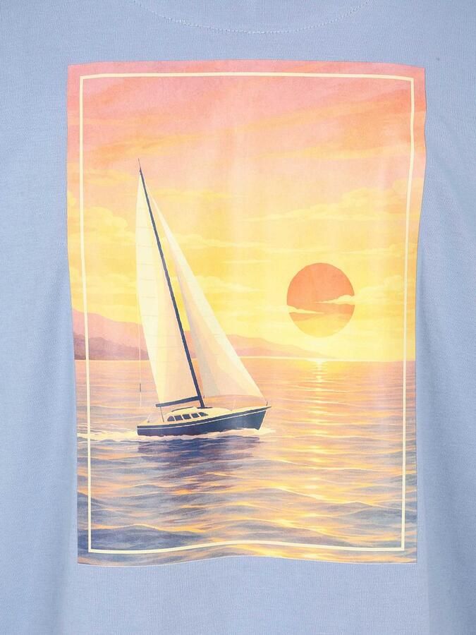Suitable Rink T-shirt Backprint Heavy Jersey Blauw - Foto 3