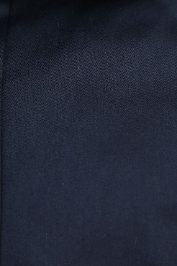 Suitable Overhemd Lange Mouw Satin Overhemd Navy - Foto 3