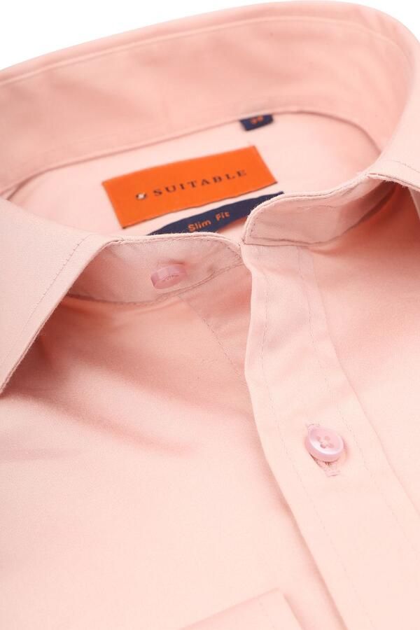 Suitable Satin Stretch Overhemd Roze - Foto 2