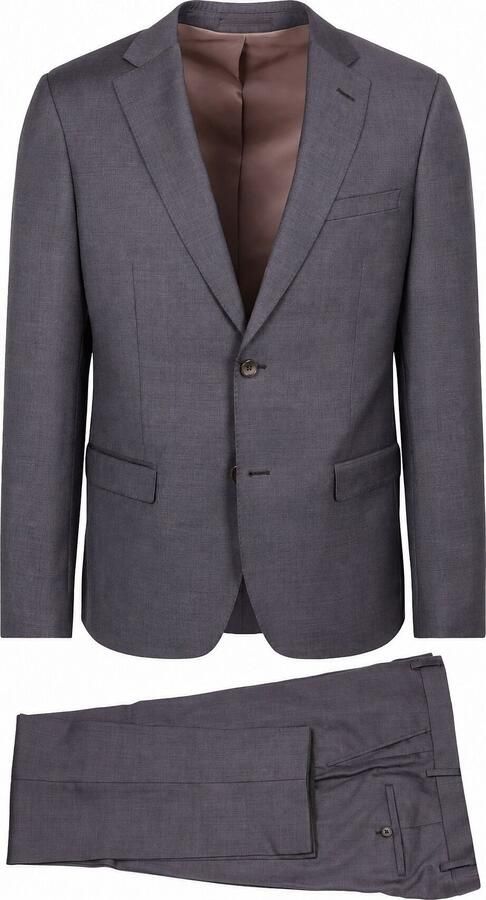 Suitable Kostuum Sharkskin Kostuum Wol Aubergine