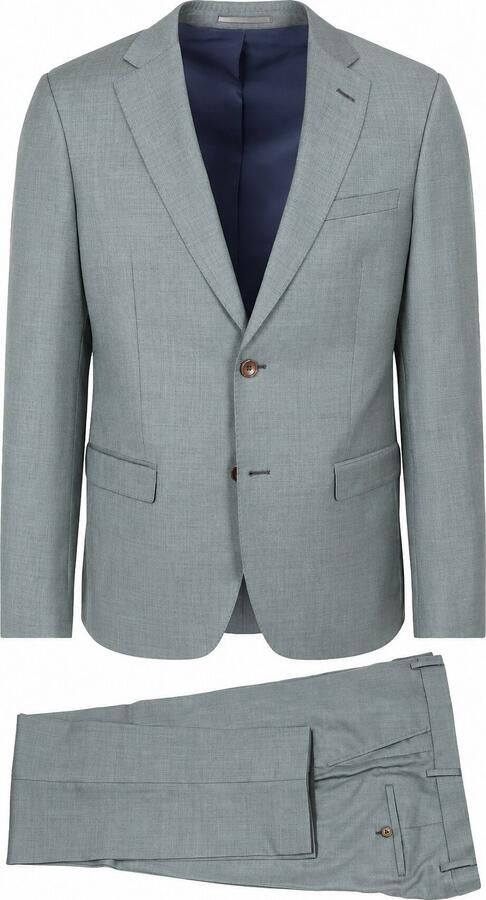 Suitable Kostuum Sharkskin Kostuum Wol Groen