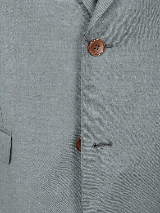Suitable Kostuum Sharkskin Kostuum Wol Groen - Foto 3