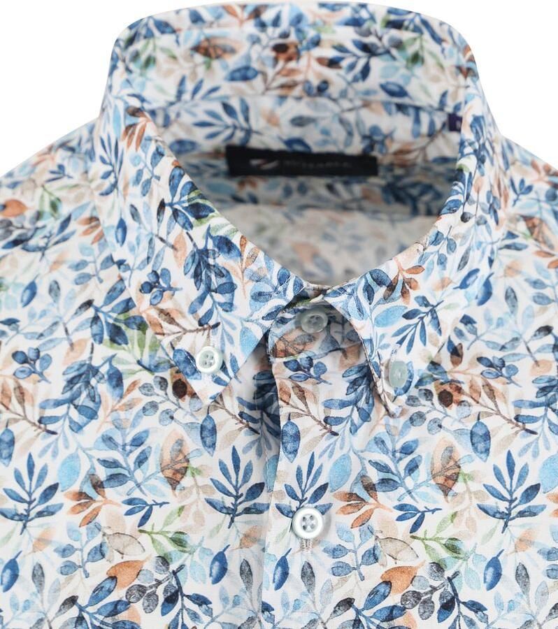 Suitable Short Sleeve Overhemd Bloemenprint Blauw - Foto 2