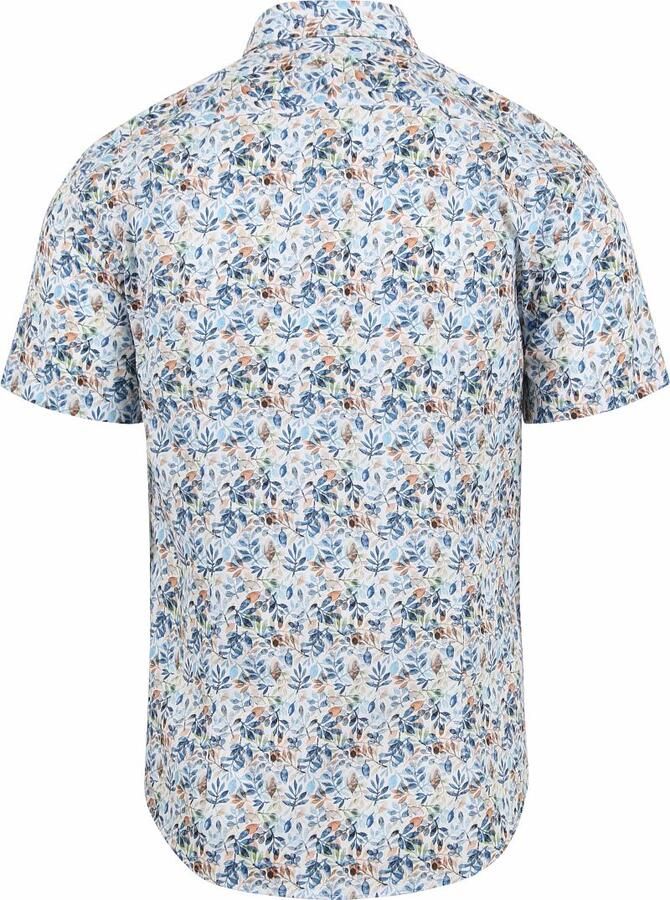 Suitable Short Sleeve Overhemd Bloemenprint Blauw - Foto 5