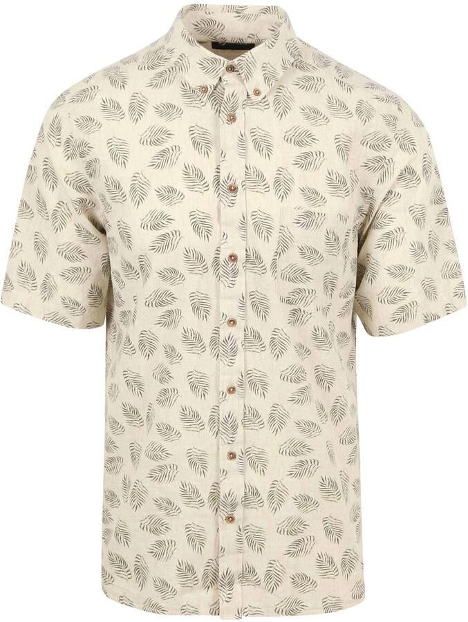 Suitable Overhemd Lange Mouw Short Sleeve Overhemd Linnen Sheng Groen - Foto 2