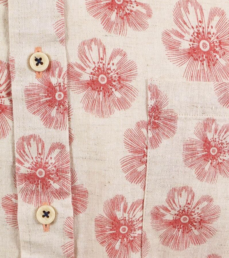 Suitable Overhemd Lange Mouw Short Sleeve Overhemd Linnen Simon Rood - Foto 2