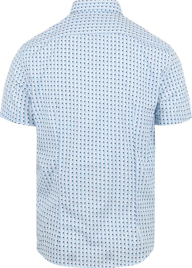 Suitable Short Sleeve Overhemd Print Blauw - Foto 5