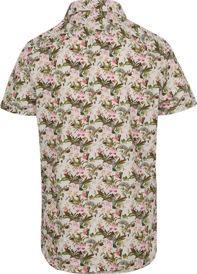 Suitable Short Sleeve Overhemd Print Jungle Groen - Foto 3