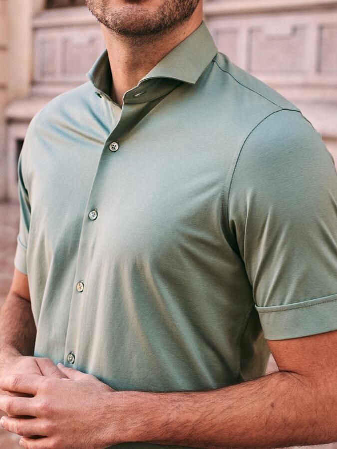 Suitable Shortsleeve Sorona Overhemd Erik Groen - Foto 2